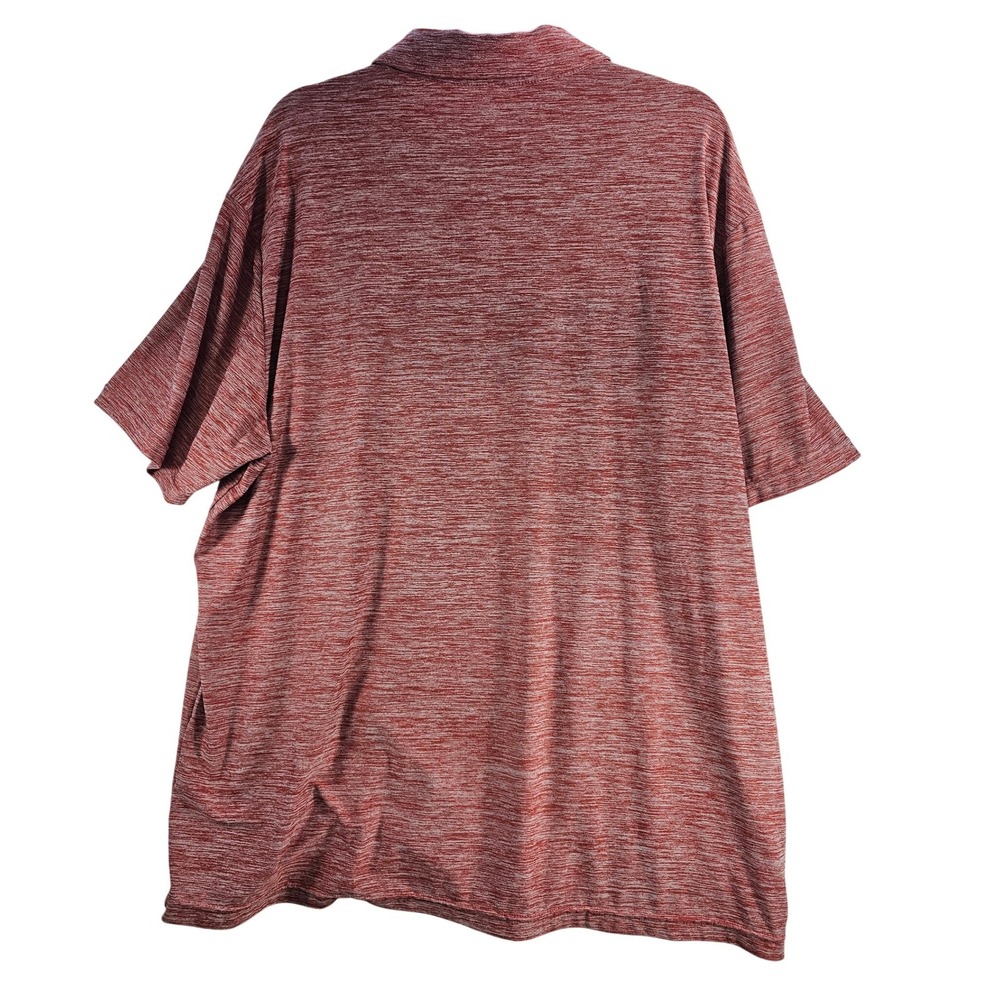 Three Sixty Six Mens Heathered Red Polo Shirt‎ Short Sleeve Casual Golf Size 2XL - Picture 2 of 7